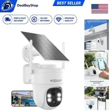 3MP Wireless Outdoor Camera - Solar-Powered, Color Night Vision, Alexa Friendly