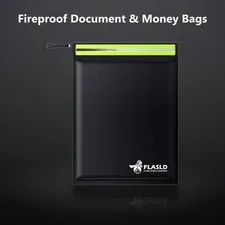 Fireproof Document & Money Bags, Large Fireproof & Water Resistant Bag, Firep...