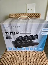 Amcrest AMDV960H4-4B 4 Channel DVR Security Camera System 500GB HDD 4 Cameras