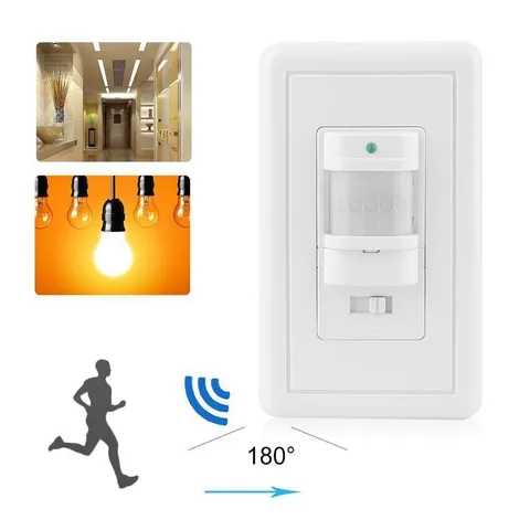 PIR Motion Sensor Detector Infrared Home 180° Light Control Switch AC 110V