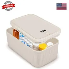 Small Lock Box,Lockable Storage Box with Combination Code for Medication Safe...