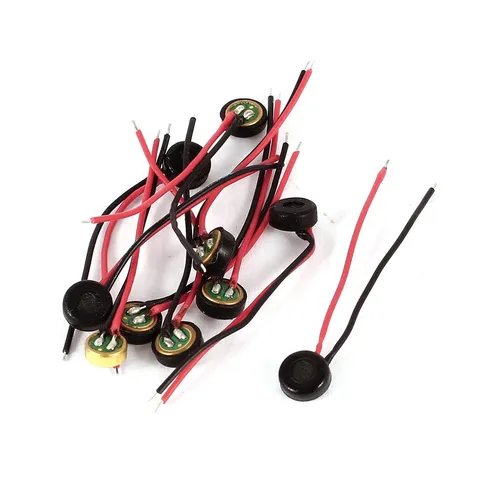 Dual Wire Leads Electret Condenser Microphone Pick-Up 4Mm X 2Mm (Pack of 10)
