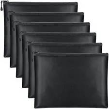 6 Pack Fireproof Document Bags 13.4 x 9.4 Inch Waterproof and Fireproof Money...