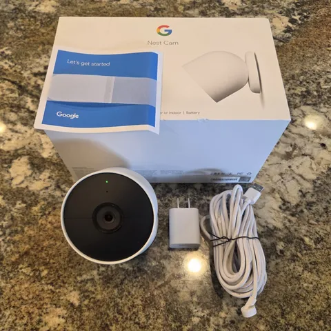 Google Nest Cam Indoor/Outdoor Surveillance Camera - Snow, Pack of 1 - 2nd Gen