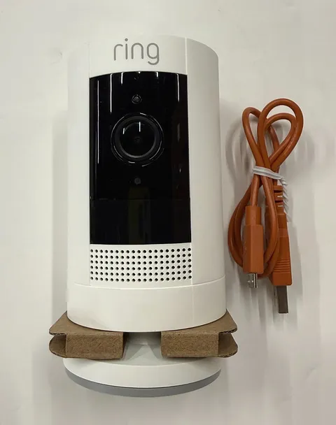Ring Stick Up Cam Battery HD Security Camera White Tested No Original Box