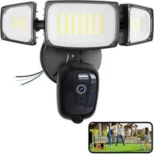 Olafus Floodlight Camera Outdoor 2K QHD footage Motion Activated Black NEW