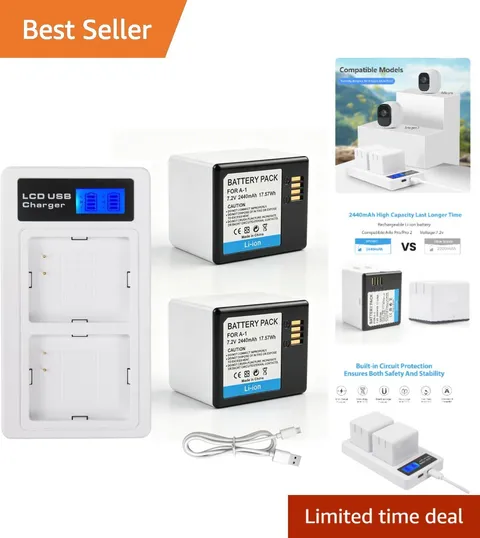 Ultimate Battery Solution: 2-Pack 7.2V Rechargeable for Arlo Security Cameras