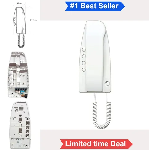 Audio Intercom Handset Door Release Push Button Corded Wall Mount Sprint Style