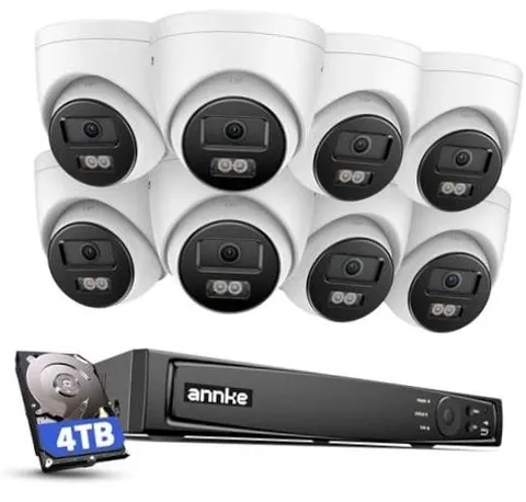 16CH 4K PoE Security Camera System, 12MP H.265+ 16CH 4K Security Camera System
