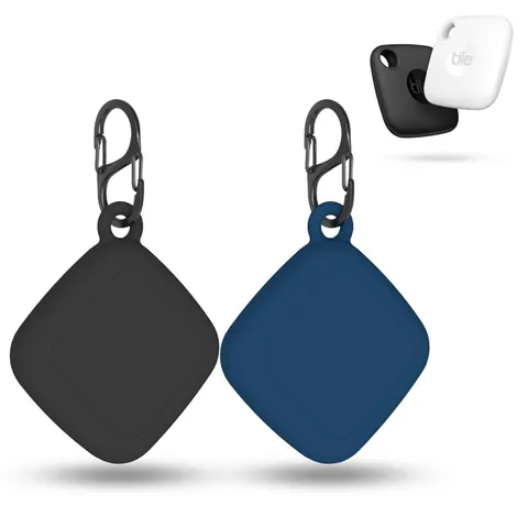 [2 Pack] Silicon Case for Tile Mate 2022 Tracker with Keychains, Tile Mate Ho...
