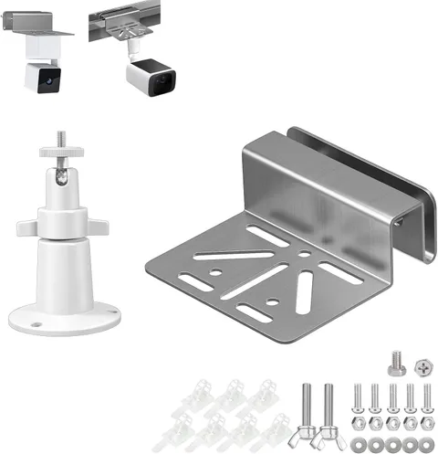 Stainless Steel Gutter Mount for Outdoor Security Camera and Solar Panel, Adjust