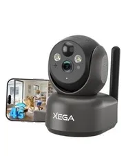 4G Cellular Security Camera Indoor Wireless, 2K PTZ No WiFi Camera for Grey