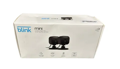 Blink Mini 2-Pack Indoor 1080p HD Security Cameras with Wi-Fi, Black