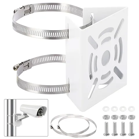 Camera Pole Mount Bracket-Stainless Steel Pole Mount Adapter Bracket with Loo...
