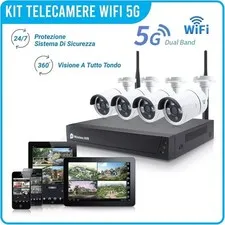 WIRELESS VIDEO SURVEILLANCE KIT FULL WIFI HD IP 4/8 CAMERAS NVR LAN REMOTE 5G