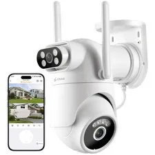 Home Security Camera System Wireless, Dual Lens 2K Outdoor Cameras