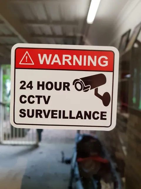 8 Pack Warning-Stickers-Security-camera-surveillance-CCTV-monitored alarm