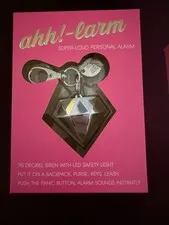 F/S NIB ahh! larm Personal Alarm With Light  Super Loud 115 Decibels Bling Sting