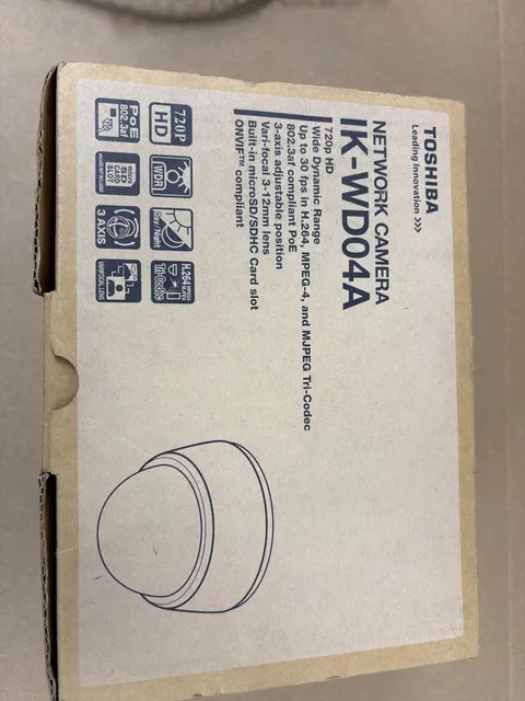 Toshiba IK-WD04A 2MP Network Mini Dome Camera New in box- Old stock