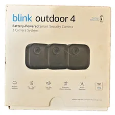 Blink Outdoor 4 1080p Wi-Fi Outdoor 3-Camera Security System - Black - NEW