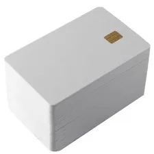 50Pcs ISO7816 Contact SLE 4442 Chip PVC Smart White IC Cards For Rental b