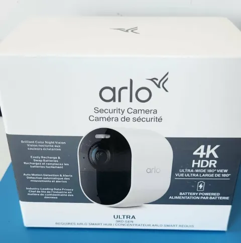 New Sealed Arlo Ultra 4K 3rd Gen Single Add On Camera Battery Powered