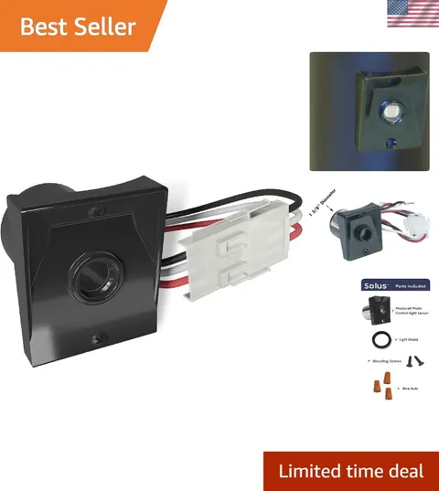 Automatic Outdoor Light Sensor for 3" Lamp Posts - Easy Installation,  Listed