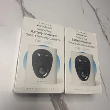 2 pack/Virtavo LJH10 Ultra 3MP Starlight Wire Free Battery Powered Security Came