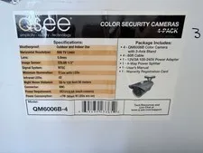 Q-See 4-Pack QM6006B-4 Color Security Cameras New