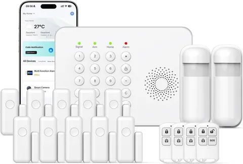 Wireless Home Security System Wifi/4G Home Alarm System with Phone APP Alert | V