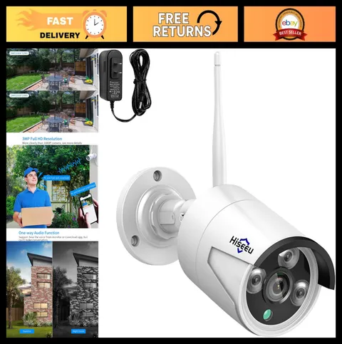 3MP Outdoor Wireless Security Camera - Waterproof, IR Cut, Day & Night Vision, 1