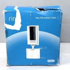 Ring Pan-Tilt Indoor Cam 360° Pan Coverage / Two-Way Talk / White / New Open Box
