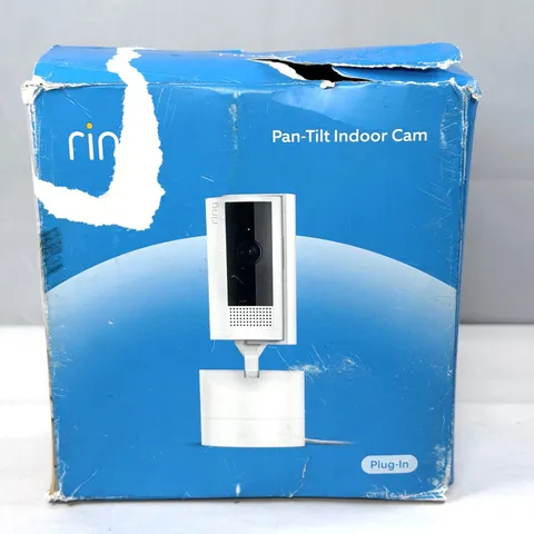 Ring Pan-Tilt Indoor Cam 360° Pan Coverage / Two-Way Talk / White / New Open Box