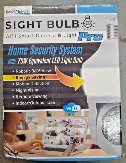 Sight Bulb WiFi Smart Camera & Light Pro, 75W  Equivalent LED Light A1