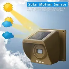 Wuloo Extra Brown Solar Motion Sensor expand for Wireless Driveway Alarms System