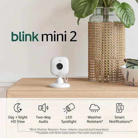 LOT OF 8 Blink Mini 2 HD Wi-Fi Indoor/Outdoor Camera Two-Way Audio