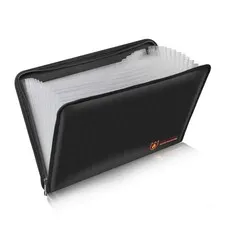 Fireproof Document Bag Water Resistant File Folder A4 12 Pockets Pouch Clear