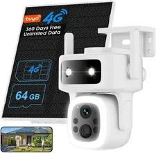 [ONE YEAR NO MONTHLY FEES] Solar No Wifi Security Camera 4G LTE SIM Card