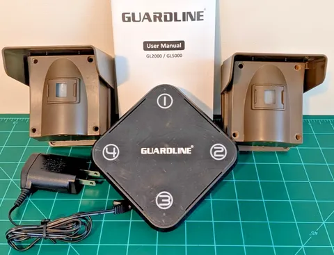 Guardline GL2000 500 Foot Driveway Wireless Alarm Receiver Tested Sensors AS IS