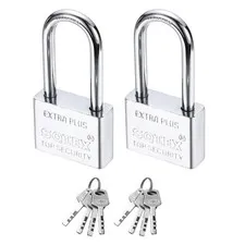 2Pcs 100 x 50 mm Heavy Duty Lock Alloy Steel High Security Padlocks with 6 Keys