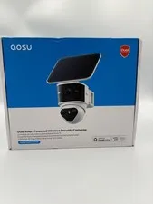 aosu SolarCam T2 Pro Dual Solar-Powered Wireless Security Cameras White/Black