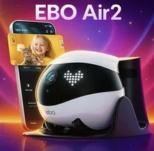 EBO Air 2 Smart Robot 2K Camera Pet Monitor Auto Charging WiFi App Control