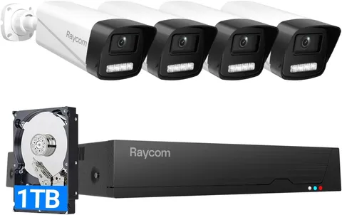 4CH PoE NVR Security System 4x3MP Outdoor 1TB HDD