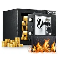 Small Digital Safe Box 0.23 Cuft Code Key Lockbox Fireproof Bag Dorm PDU