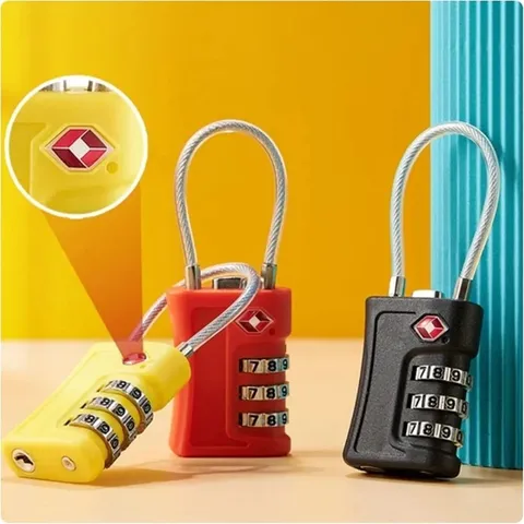 TSA Approved 3 Digit Combination Lock Zinc Alloy Luggage Travel Lock