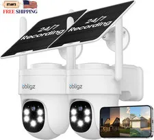Solar Camera Security Outdoor AOV 24/7 Recording Security Cameras Wireless NEW
