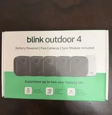 BRAND NEW BLINK Outdoor 4 (4th Gen) 5-Camera Security System w/ Sync Module Core