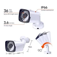 5MP Infrared IR Night Vision PoE IP Security Camera - Add on camera for our NVR