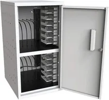 12 Capacity Secure Tablet Charging Box W/ mounting hardware drywall Surfaces