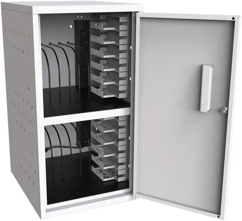 12 Capacity Secure Tablet Charging Box W/ mounting hardware drywall Surfaces
